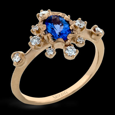 Color Ring in 18k Gold with Diamonds