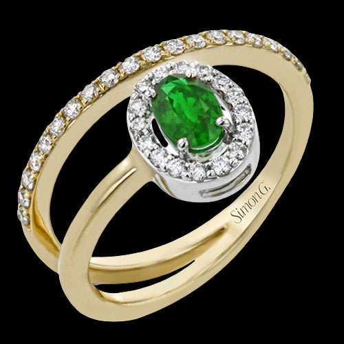 Color Ring in 18k Gold with Diamonds