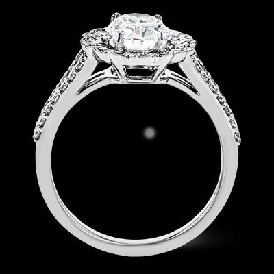 Engagement Ring in 18k Gold with Diamonds