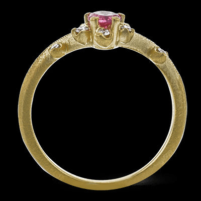 Color Ring in 18k Gold with Diamonds