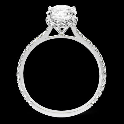 Engagement Ring in 18k Gold with Diamonds