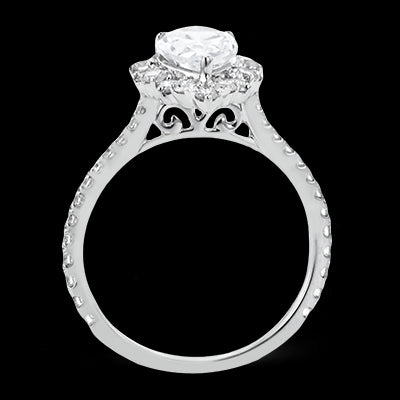 Engagement Ring in 18k Gold with Diamonds