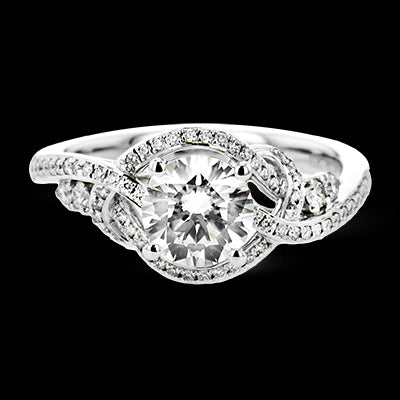 Engagement Ring in 18k Gold with Diamonds