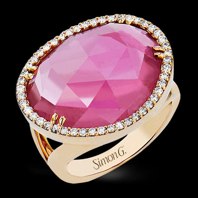 Color Ring in 18k Gold with Diamonds