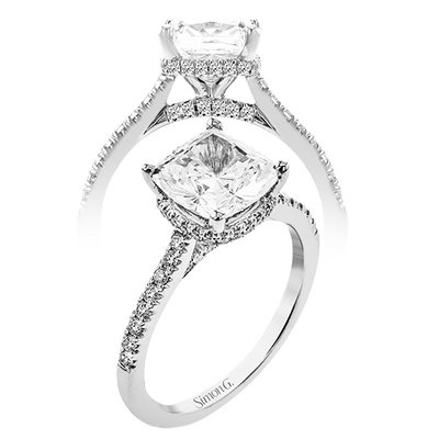 Engagement Ring in 18k Gold with Diamonds