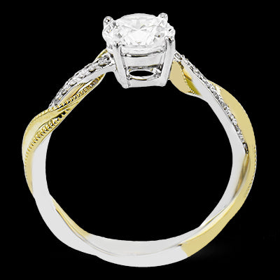 Engagement Ring in 18k Gold with Diamonds