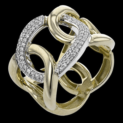 Right Hand Ring in 18k Gold with Diamonds
