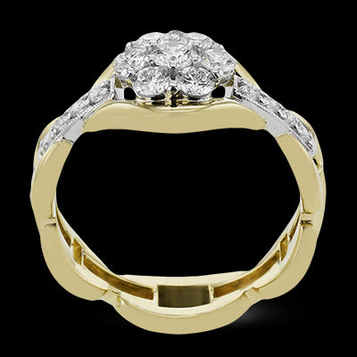 Right Hand Ring in 18k Gold with Diamonds