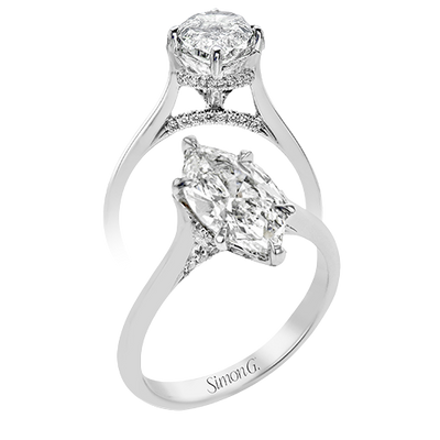 Engagement Ring in 18k Gold with Diamonds