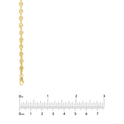 3.70mm Puff Mariner Chain with Lobster Lock