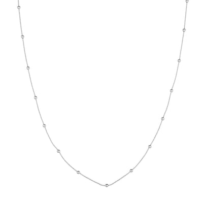 Mini Ball Station Bead Chain Necklace