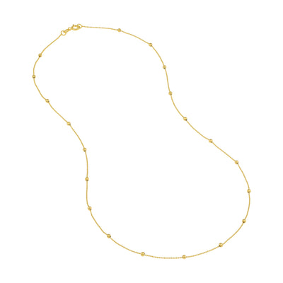 Mini Ball Station Bead Chain Necklace