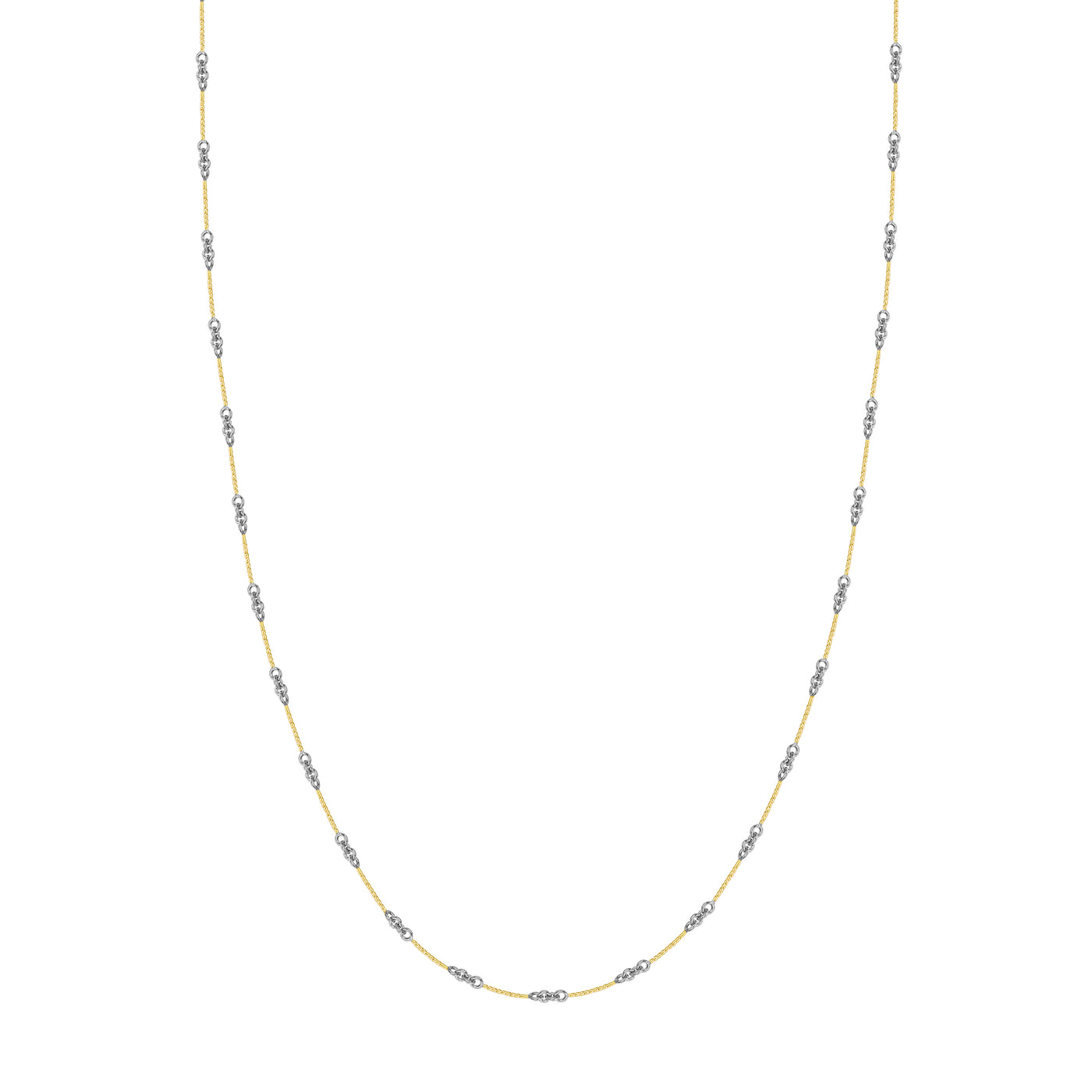 0.8mm Two-Tone Designer Twist Chain with Lobster Lock