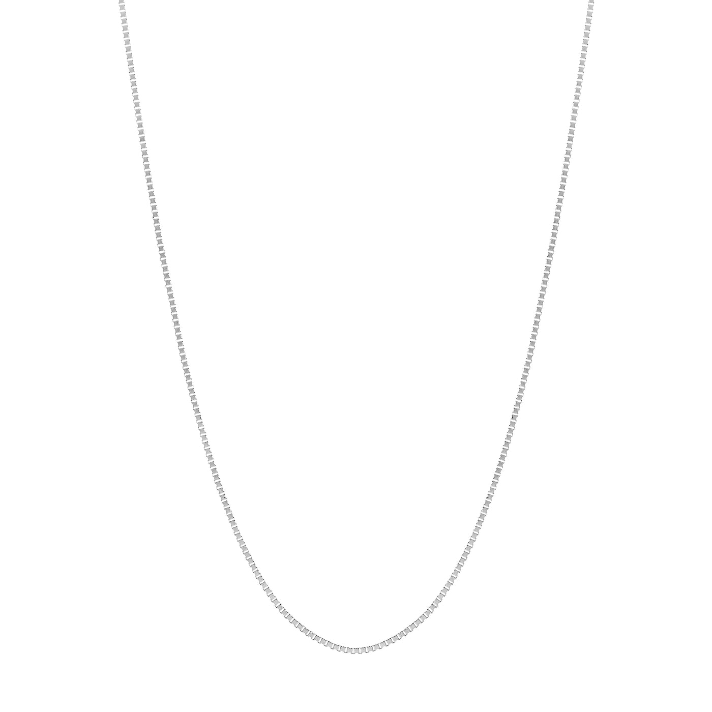 0.8mm Sterling Box Chain w/Slider Bead