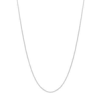 0.8mm Sterling Box Chain w/Slider Bead