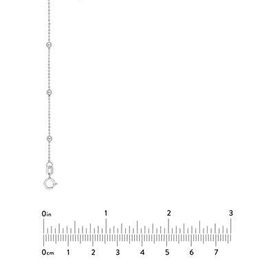 Sterling Silver Bead Station Chain