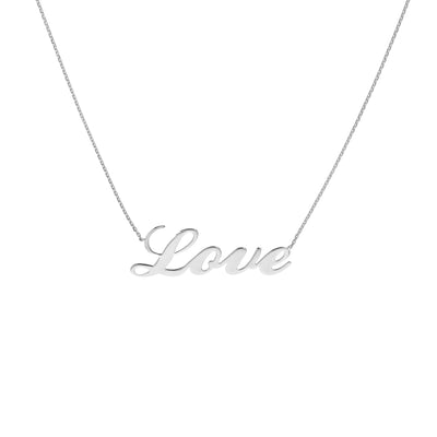 Cursive Love Adjustable Necklace