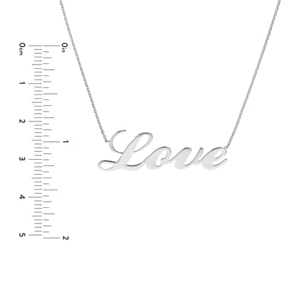 Cursive Love Adjustable Necklace