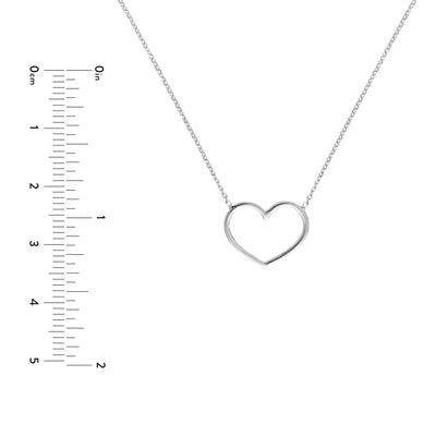 Open Wire Heart Adjustable Necklace