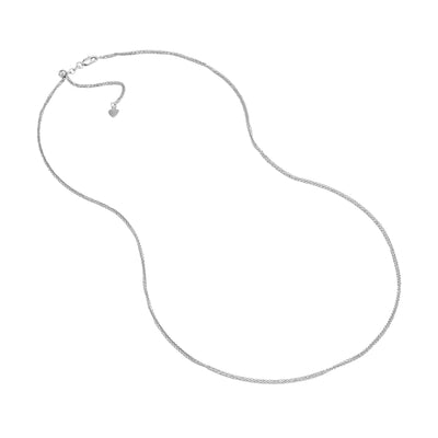 Sterling Silver Plated Squared Wheat Chain