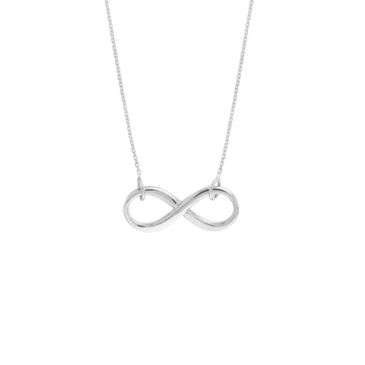 Plated Sterling Silver Infinity Necklace