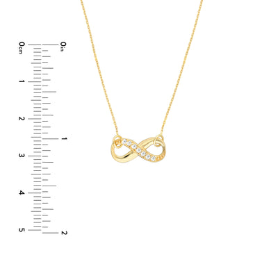 Infinity Adj. Necklace with 1/15tcw Diamond
