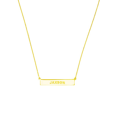 Engravable Bar & Adjustable Necklace