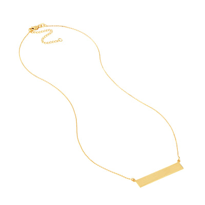 Engravable Bar & Adjustable Necklace