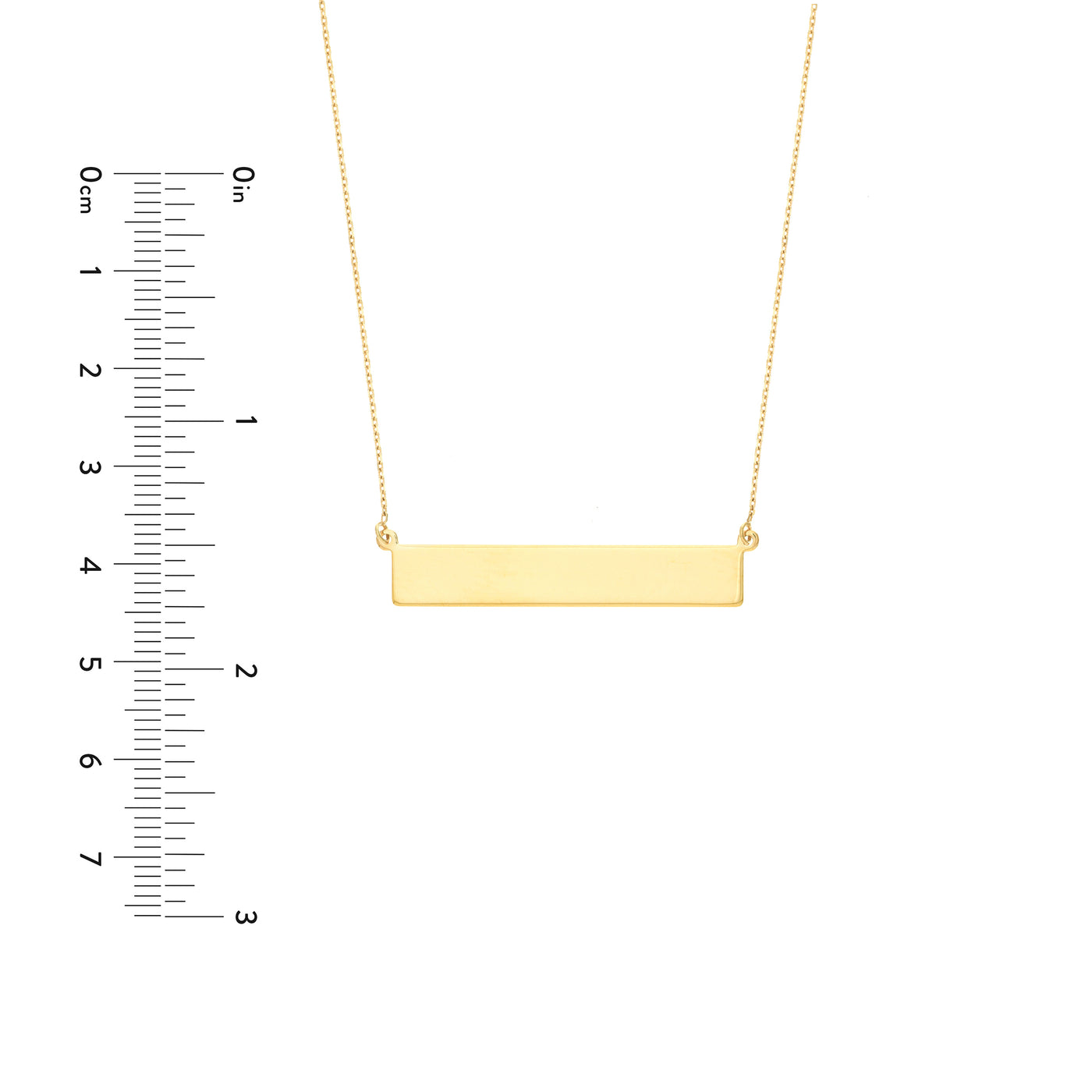 Engravable Bar & Adjustable Necklace