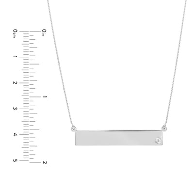 Adjustable 18 Bar Necklace with 2pt Diamond