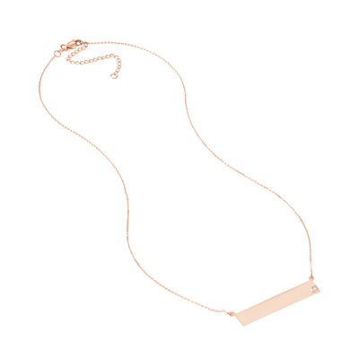 Adjustable 18 Bar Necklace with 2pt Diamond