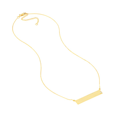 Adjustable 18 Bar Necklace with 2pt Diamond