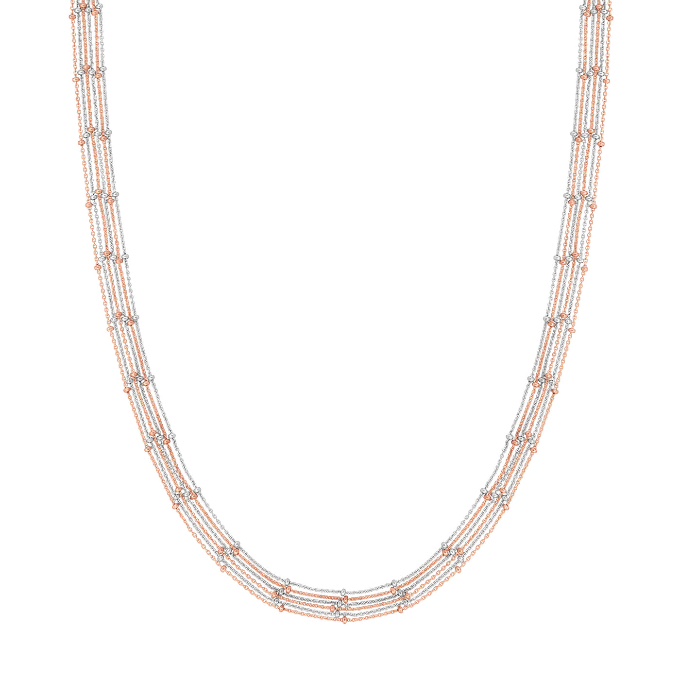 Multi-Strand Saturn Chain Necklace