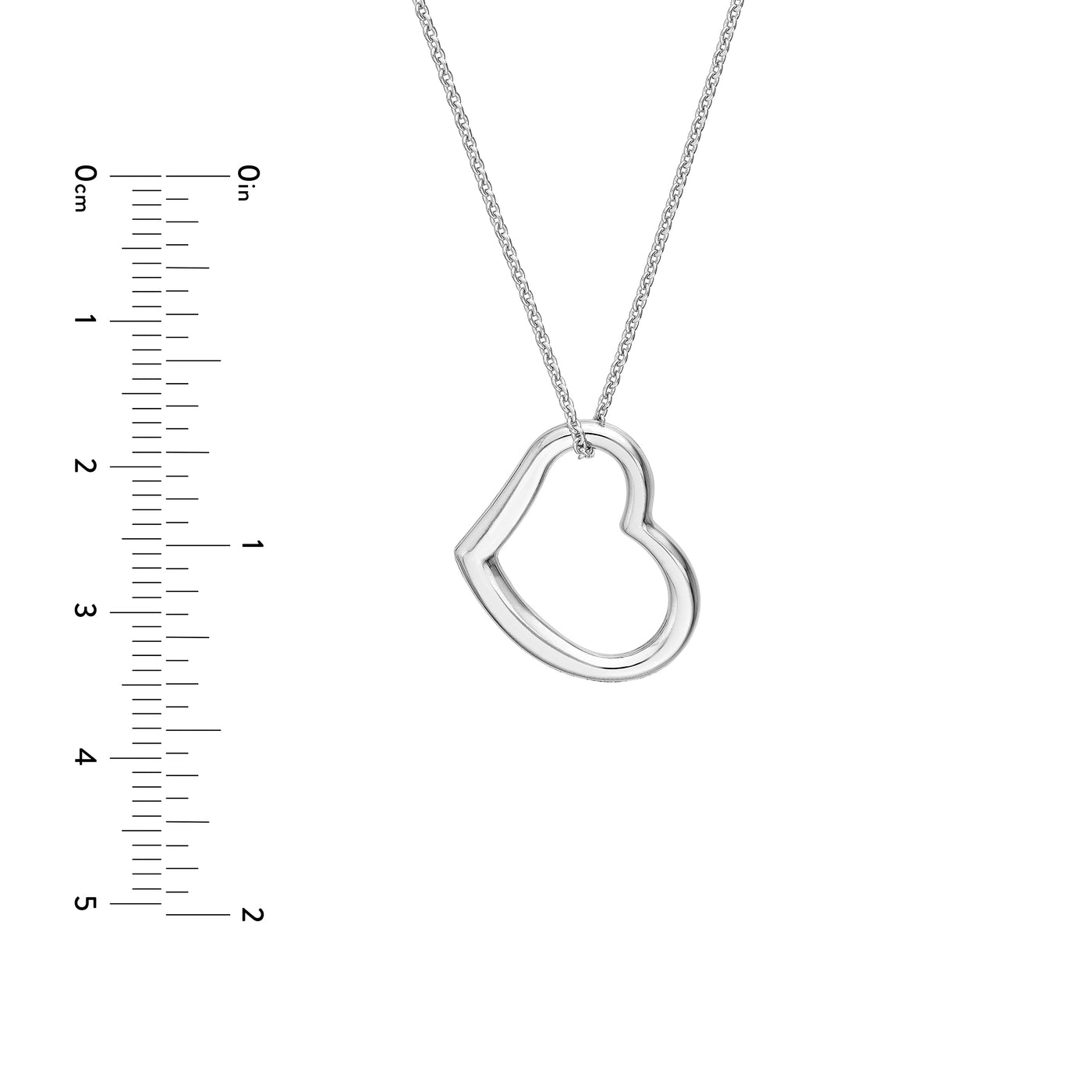 Open Heart Pendant Adjustable Necklace