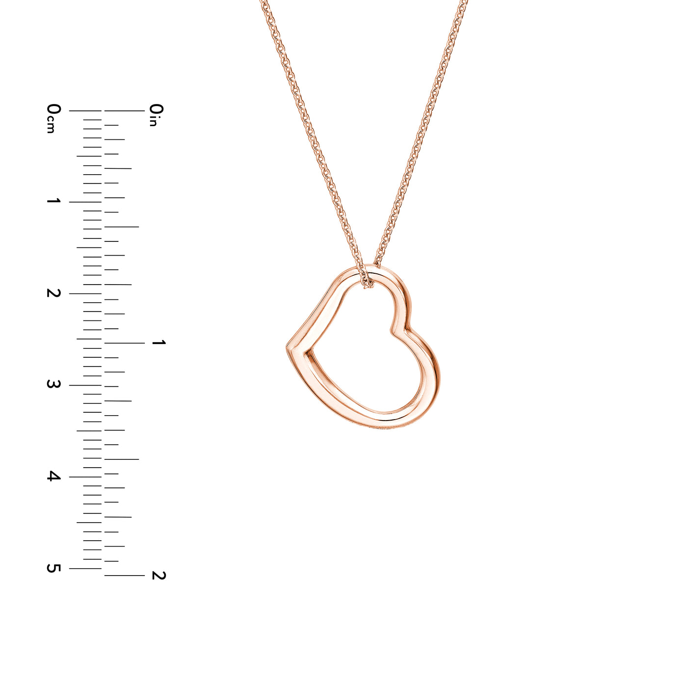 Open Heart Pendant Adjustable Necklace