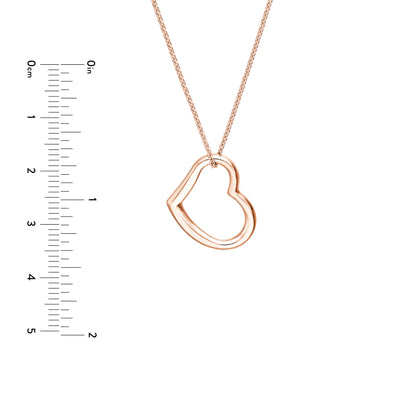 Open Heart Pendant Adjustable Necklace