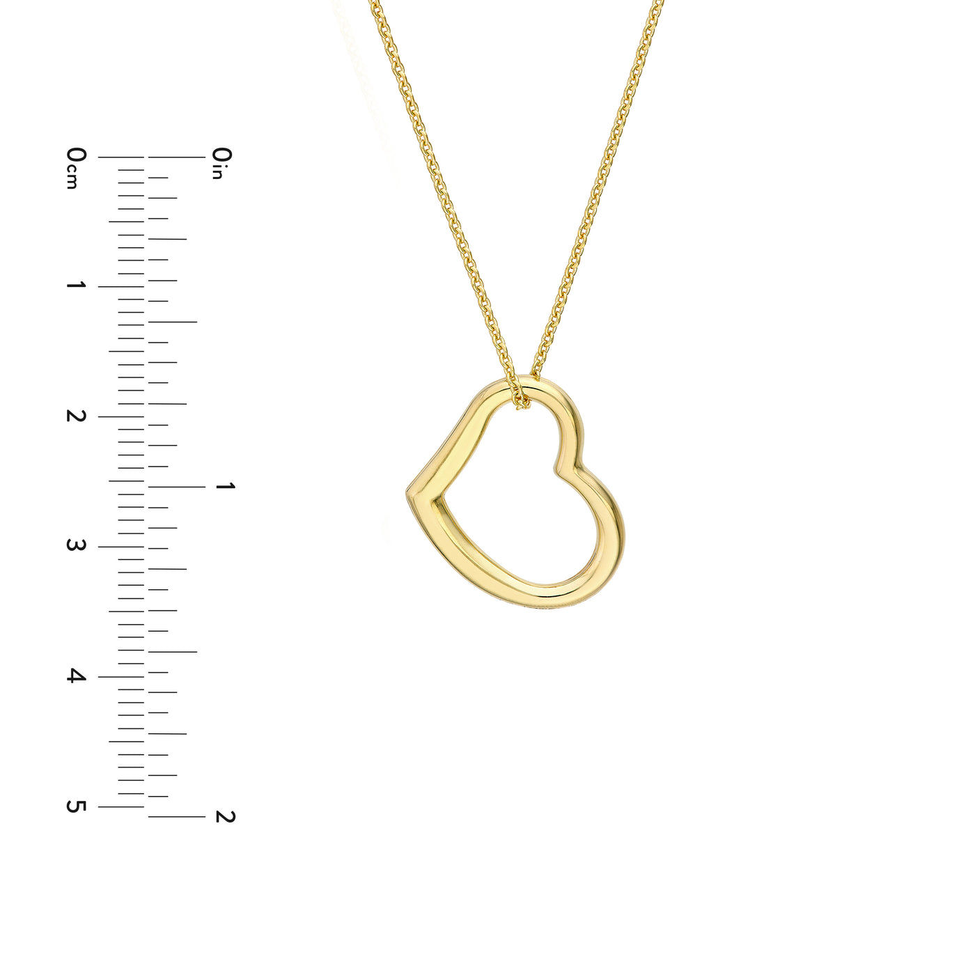 Open Heart Pendant Adjustable Necklace