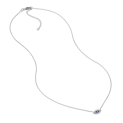 Mini CZ Evil Eye Adjustable Necklace