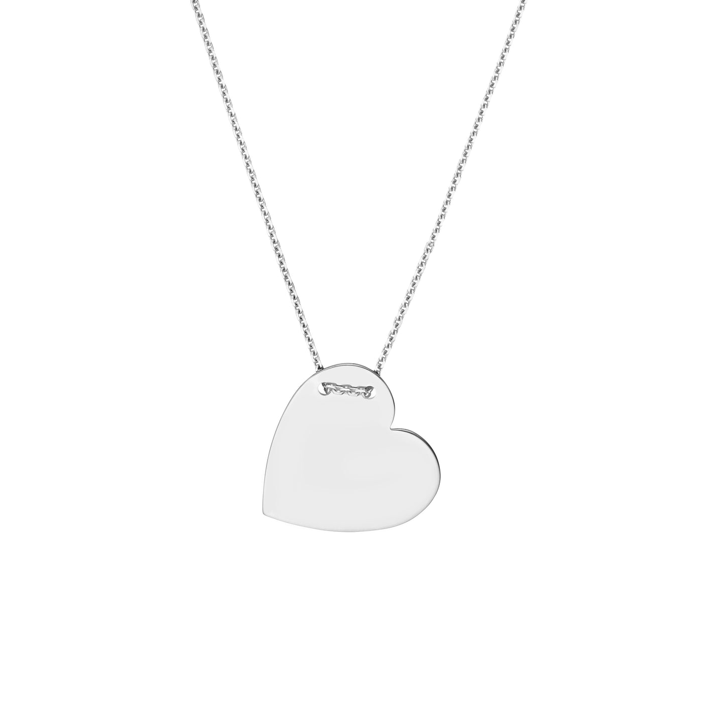 Engravable Heart Plate Adj. Necklace