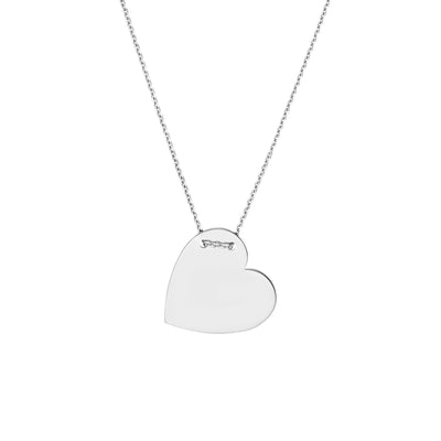 Engravable Heart Plate Adj. Necklace
