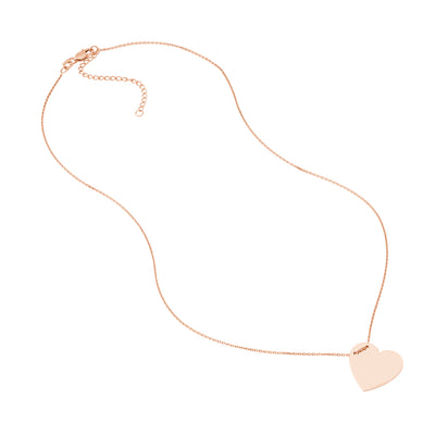 Engravable Heart Plate Adj. Necklace
