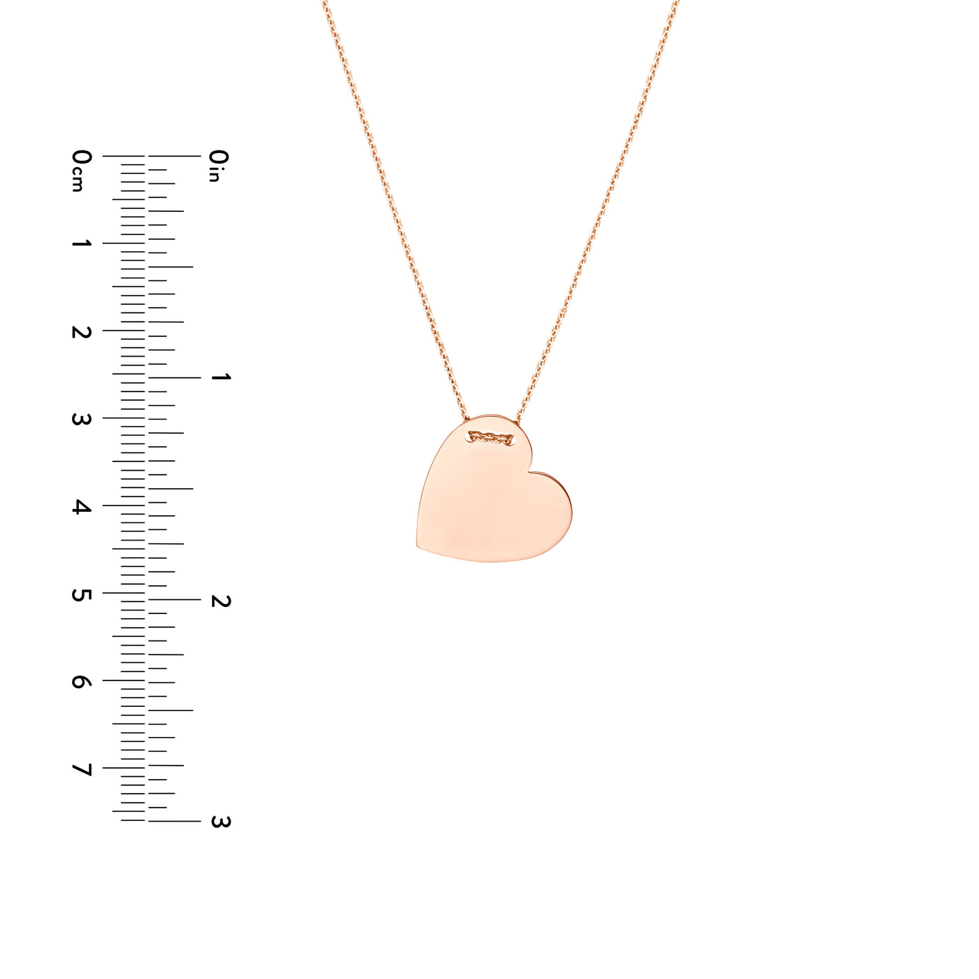 Engravable Heart Plate Adj. Necklace