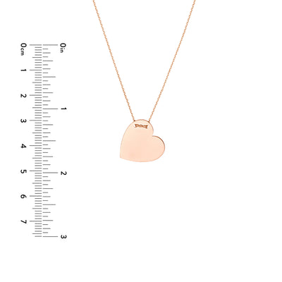 Engravable Heart Plate Adj. Necklace