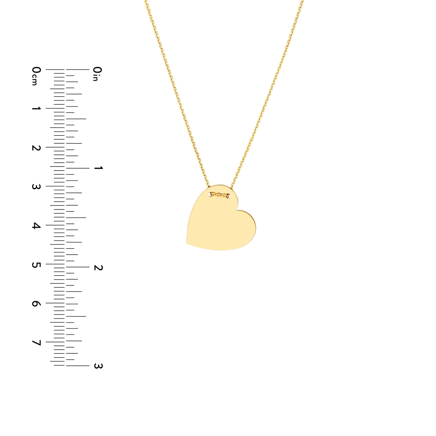 Engravable Heart Plate Adj. Necklace