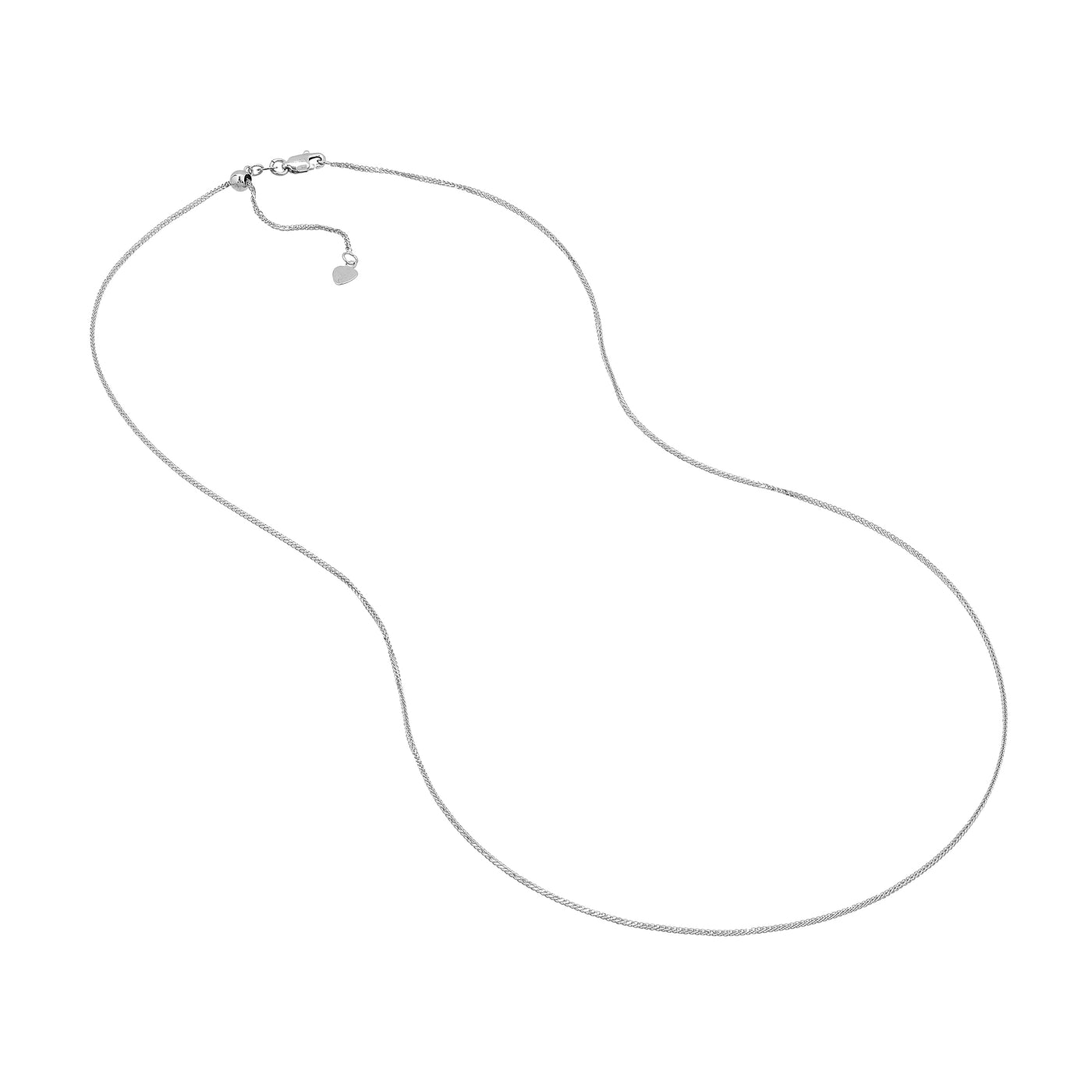 1.15mm Square Wheat Chain with Slider Bead