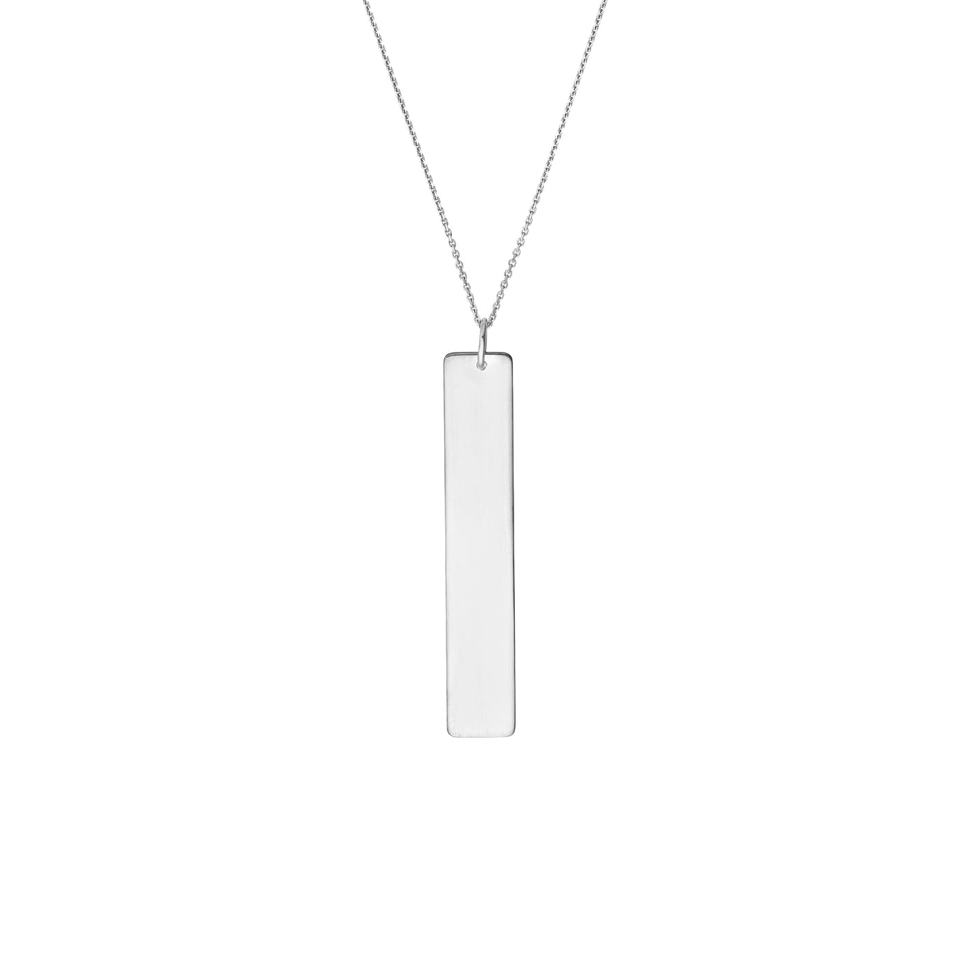Vertical Engravable Bar Adj. Necklace