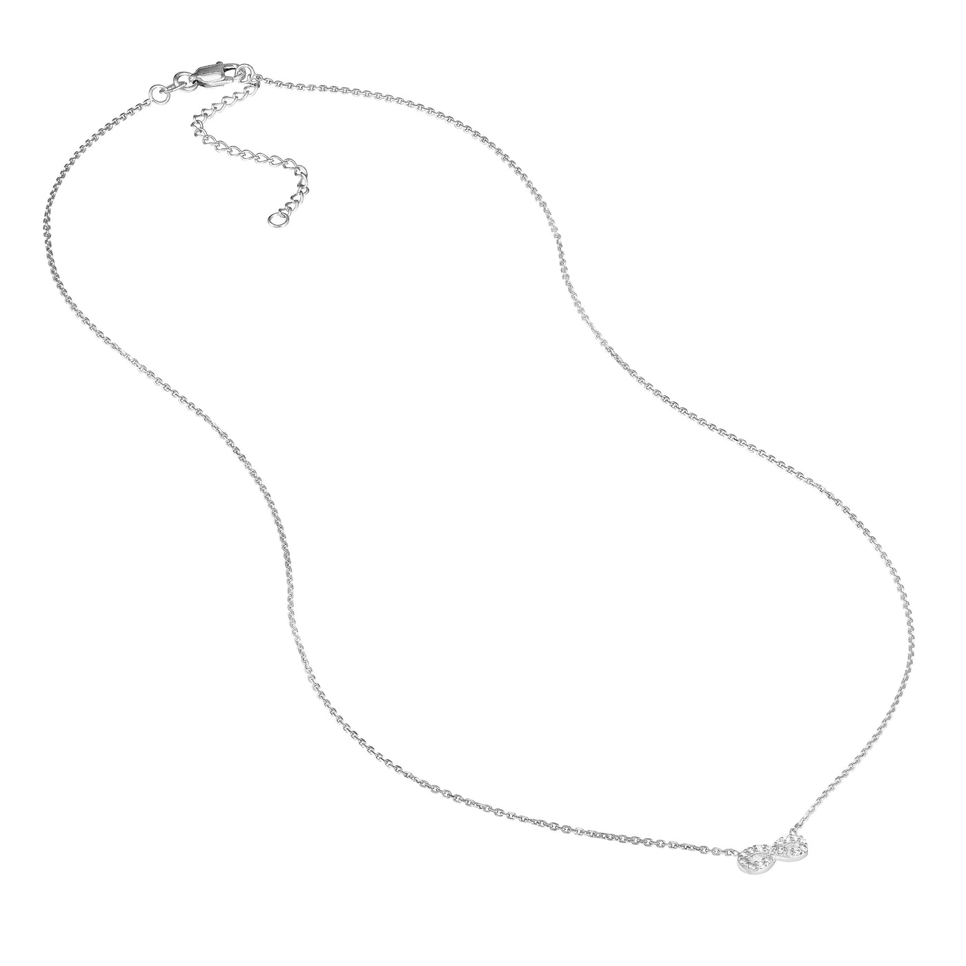 Mini CZ Infinity Adjustable Necklace