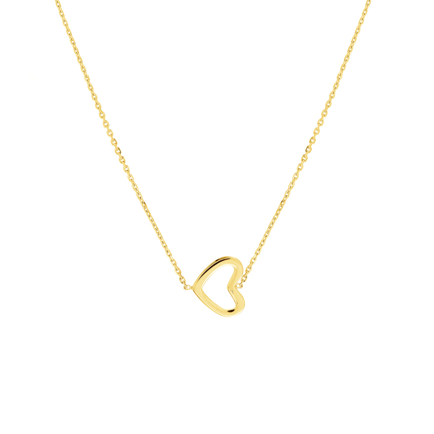 Sideways Mini Heart Adjustable Necklace