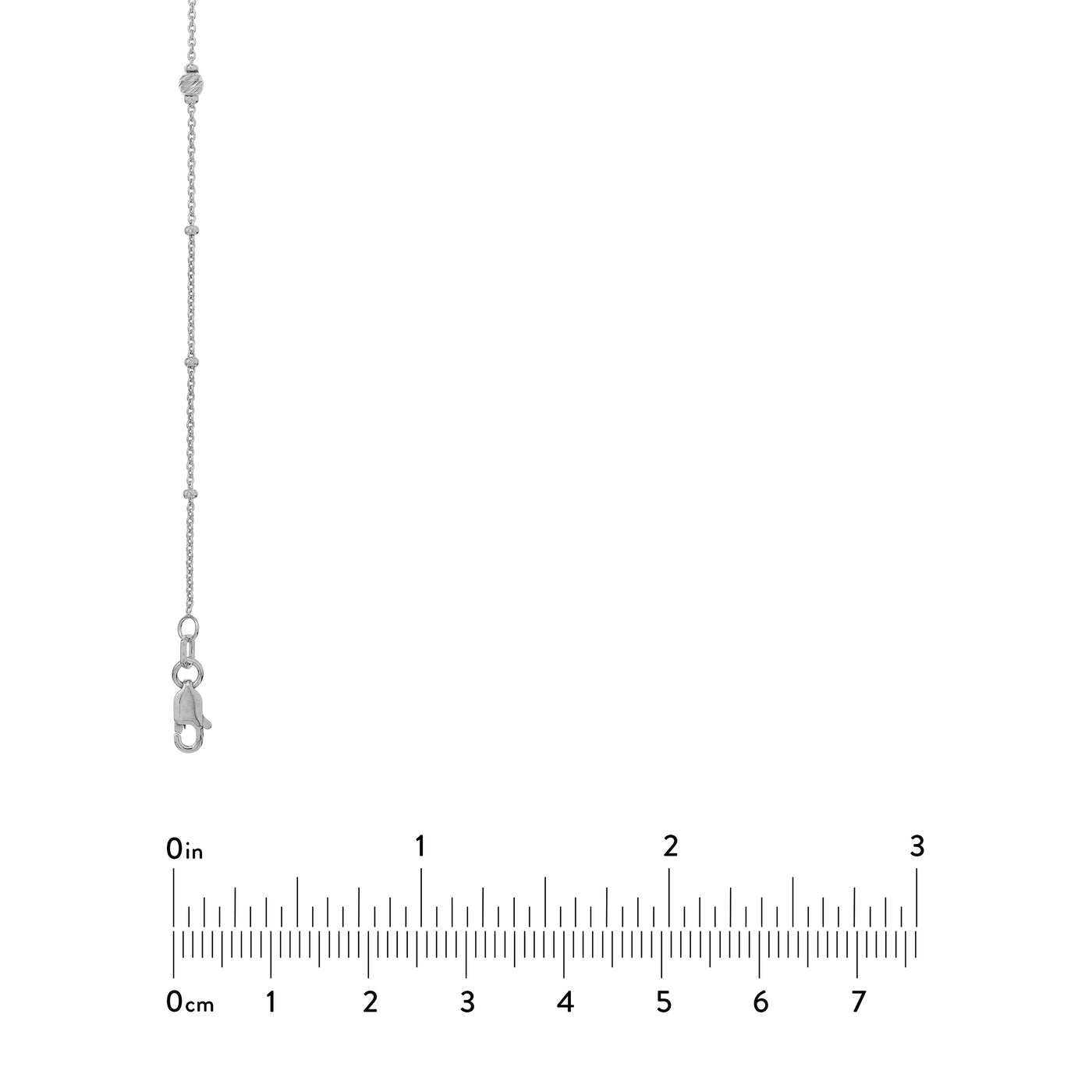 Sterling Silver D/C Bead and Mini Bead Long Necklace