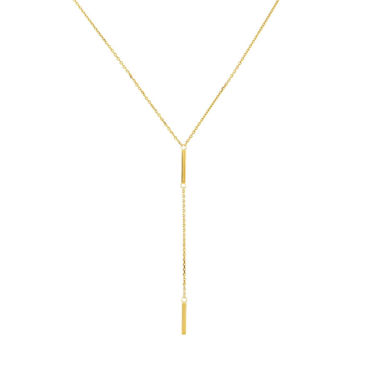 Double Mini Bar Lariat Necklace